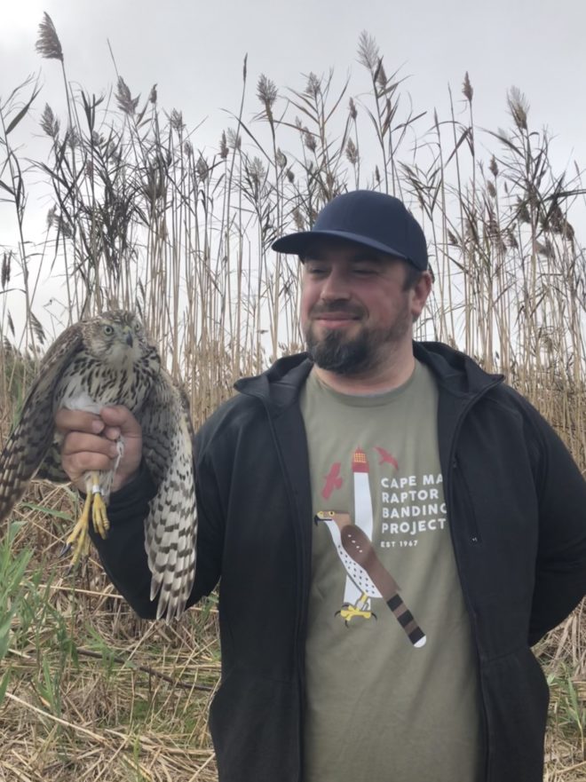 Brian Rusnica with Cooper's Hawk